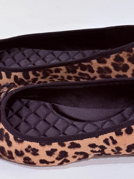 Birdies Leopard-Print Ballet Flats in Tan and Black - Picture 5 of 6
